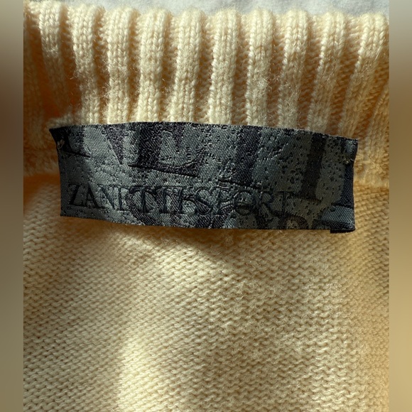 Zanetti Sport Men’s Zip-Up Cardigan. Cream, L. Merino Wool. Made in Italy 🇮🇹 - Picture 11 of 11